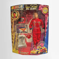 Each vinyl figure stands 3.75 inches tall and comes in window box packaging, making them great for display! Bill Elliott Nascar Driver 1997 Toy Biz Collectible