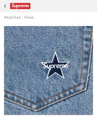 シュプリーム レギュラー ジーンズ \ウォッシュドインディゴ\