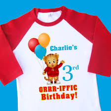 1 shirt set of 2 set of 3 set of 4 set of 5 set of 6 set of 7 set of 8 set of 9 set of 10. Daniel Tiger Birthday Shirt Personalized Raglan With Name Etsy