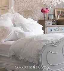 2x ruffle pillowcase 100% pure cotton falbala bedding pillowslips french fashion. Shabby Chic Poplin White Ruffle Pillow Sham