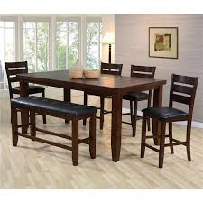 Sonoma 7 piece natural counter set with upholstered stools, bench & server. Dining Room Dining Room Sets Bardstown 2752 6 Pc Counter Height Dining Set At Bargain Furniture