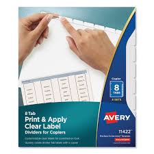 Maybe you would like to learn more about one of these? Print And Apply Index Maker Clear Label Dividers By Avery Ave11422 Ontimesupplies Com