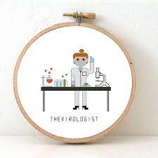 Maybe you would like to learn more about one of these? 2 X Virologist Cross Stitch Pattern Studio Koekoek
