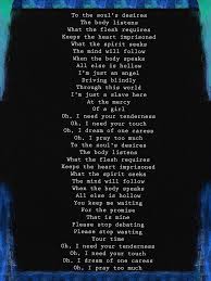 When The Body Speaks Lyrics In The Flesh Music Lyrics