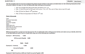 Journal entries are how transactions get recorded in your company's books on a daily basis. Use The Provided Chart Of Account To Prepare The Chegg Com