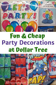 While a themed party won't necessarily cost you a lot of money, it might not help you save, either! Cheap Birthday Party Decorations For Kids At Dollar Tree Happy Mom Hacks