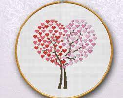 Creating cross stitch patterns from your own pictures is very easy with pic2pat. Cross Stitch Pattern On Etsy A Global Handmade And Vintage Marketplace Wedding Cross Stitch Patterns Cross Stitch Tree Cross Stitch Patterns