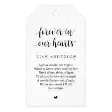Modern Rustic Black Funeral Memorial Service Gift Tags Zazzle Com In 2020 Funeral Gifts Funeral Memorial Memorial Service