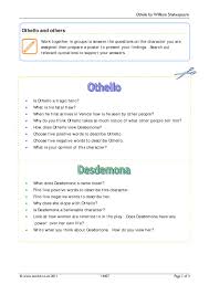 For him, his wife's alleged affair confounds his belief that he is a lesser man, that he cannot live up to her expectations and her position in society; Ks5 Language And Literature Othello Teachit English
