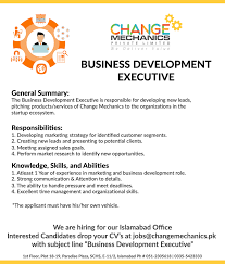 Roles And Responsibilities Of Business Development Executive