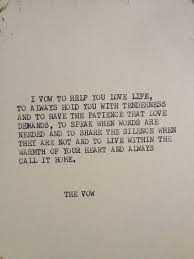 The Vow Typewriter Quote On 5x7 Cardstock Typewriter Quotes Words Inspirational Quotes