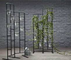 Base allows for use on concrete. Vertical Metal Plant Stand Room Divider Vurni
