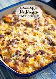 Sausage Mcmuffin Casserole Chopped English Muffins Sausage Cheese Eggs And Breakfast Recipes Casserole Breakfast Sausage Recipes Breakfast Brunch Recipes