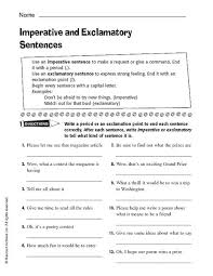 Imperative And Exclamatory Sentences Worksheet For 3rd 4th Grade Lesson Planet In 2020 Exclamatory Sentences Imperative Sentences Sentences