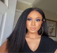 Brazilian Kinky Straight Hair With Lace Closure Human Hair 4 Bundles With  Closure