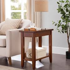 Leick Furniture Grayson Narrow Chairside Table 10505 Sn Chair Side Table Leick Home Furniture