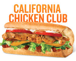 Quiznos Food Menu California Chicken Club Sub Sandwich Sandwiches California Chicken Chicken Subs