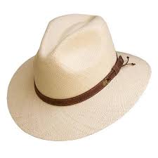 Austral Straw Panama Hat Cody Panama Hat Straw Panama Hat Brown Leather Band