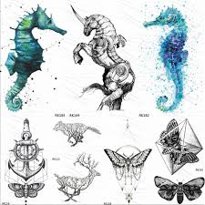 The green used for the leaves adds a nice. Ommgo Seahorse Armor Horse Temporary Tattoos Sticker Fashion Fake Tattoo For Women Men Custom Tatoos Body Art Wrist Waterproof Buy At The Price Of 0 46 In Aliexpress Com Imall Com