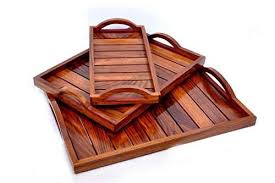Handmade serving trays (14*9 inches)| wooden sheesham serving tray | coffee table tray | serving tray with handles | trays for home. Buy Patio Serving Tray Wood Tray India Patio Trays With Handles Rosewood Dish Set Sheesham Wood Coffee Table Set Stylish Serving Tray Set Multiple Sizes Available