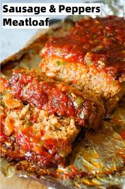 Sausage And Peppers Meatloaf Stuffed Peppers Meatloaf Cooking Recipes
