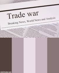 Newspaper With The Headline Trade War Jpg Color Scheme From Colorhunter Com Color Palette Palette Color