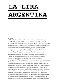 Colorear dibujos del himno nacional argentino. Calameo Anonimo La Lira Argentina Himno Nacional Argentino
