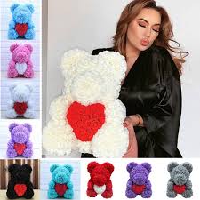 These attractively priced teddy bears flowers are ideal for all occasions. Teddy Bear Heart Shaped Flower Bubble Rose Valentine S Day Gift For Girlfriend Birthday Gift Wish