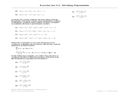 Write the expression in a form reminiscent of long division: Synthetic Division Lesson Plans Worksheets Reviewed By Teachers