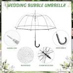 Amazon.com: Dansydaisy 12 Pcs Wedding Clear Bubble Umbrella ...