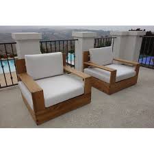 Moody Teak Patio Chair With Sunbrella Cushions Teak Patio Furniture Small Patio Furniture Backyard Furniture
