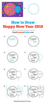 How To Draw Happy New Year 2018 Really Easy Drawing Tutorial Easy Drawings Happy New Year 2018 Drawing Tutorial Easy