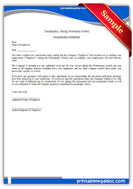 With the end of service, they gave me one month notice period. Free Printable Termination During Probation Period Form Generic