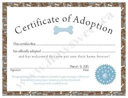 Puppy Adoption Certificate Pink Or Blue Adoption Certificate Pet Adoption Certificate Dog Adoption Certificate