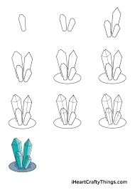 Hello!crystals are beautiful and it's actually quite easy to draw them. Crystals Drawing How To Draw Crystals Step By Step