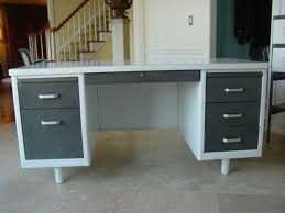 Vintage Refurbished Metal Desk And Chair Metal Desks Metal Office Desk Refurbished Desk