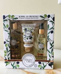 Jeanne En Provence Made In France Divine Olive Oil Body Care Gift Set Jeanneenprovence Body Oil Gift Set Olive Gifts