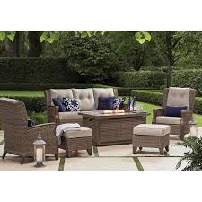 Target has the fire pit sets you're looking for at incredible prices. Member S Mark Agio Newcastle 6 Piece Patio Deep Seating Set With Fire Pit And Sunbrella Fabric Cast Ash Sam S Club Outdoor Seating Set Deep Seating Outdoor Seating