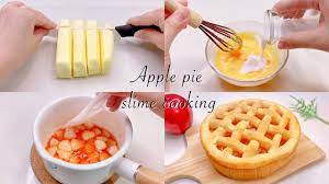 ASMR】🍴スライムクッキング🍎アップルパイを作る【音フェチ】사과 파이 점액 요리 Apple pie slime cooking No  talking ASMR - YouTube