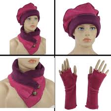 Oftmals wird eine mütze als notwendiges winteraccessoire gesehen, das juckt und beim abnehmen für statisches haar sorgt. Damen Mutze Schal Set Damen Fleece Set Mode Atelier Klennes
