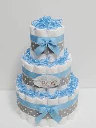 Baby Boy Blue And Gray Diaper Cake Baby Shower Centerpiece On Etsy 49 99 Fraldas Para Chas De Bebe Bolo De Fraldas Menino Bolo De Fraldas Simples
