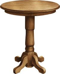 Counter height table base round vs quarter. Valley View Round Single Pedestal Table From Dutchcrafters Amish