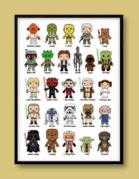 Star Wars Inspired A Z Print Kids Wall Art Star Wars Darth Vader Jedi Stormtrooper Luke Skywalker Star Wars Nursery Star Wars Bedroom Star Wars Wall Art