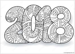 Happy new year 2018 screensavers: Happy New Year 2018 Coloring Pages Happy New Year Coloring Pages Coloring Pages For Kids And Adults