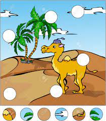 Find the phrase the images spell. Cartoon Camel In The Desert Complete The Puzzle And Find The Royalty Free Cliparts Vectors And Stock Illustration Image 50377254