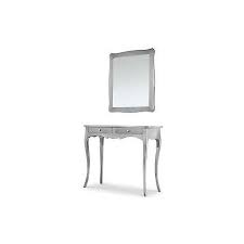 Estea Mobili Mobile Consolle Laccato Foglia Argento Tavolino Ingresso Scrivania Eprice