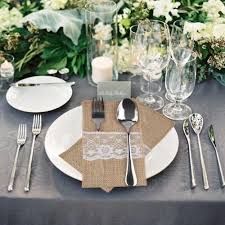 10 Pack 4 X 8 Natural Burlap Silverware Holder Cutlery Holder Flatware Organizer Rustic Wedding Table Wedding Party Table Decorations Burlap Silverware Holder