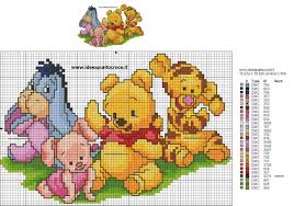 Cross stitch patterns found in this site bearing the disney, winnie the pooh and piglet names and images are for personal use only. Bordura Baby Pooh Schema Punto Croce Punto Croce Punto Croce Bambino Punto Croce Disney