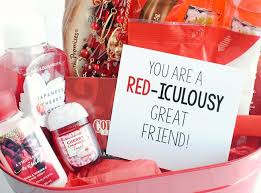 Birthday Gift Basket Ideas For Friends Red Iculously Great Gift Idea Cute Gifts For Friends Birthday Gift Baskets Friend Birthday Gifts