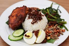 Nasi lemak w/ kapitan chicken. Resepi Nasi Lemak Kukus Ayam Berempah